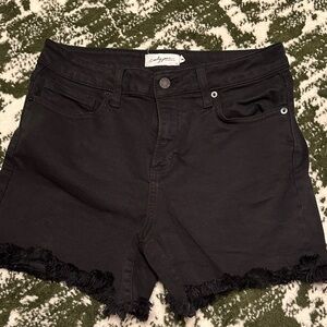 Carly Jean Revy Black Denim Shorts